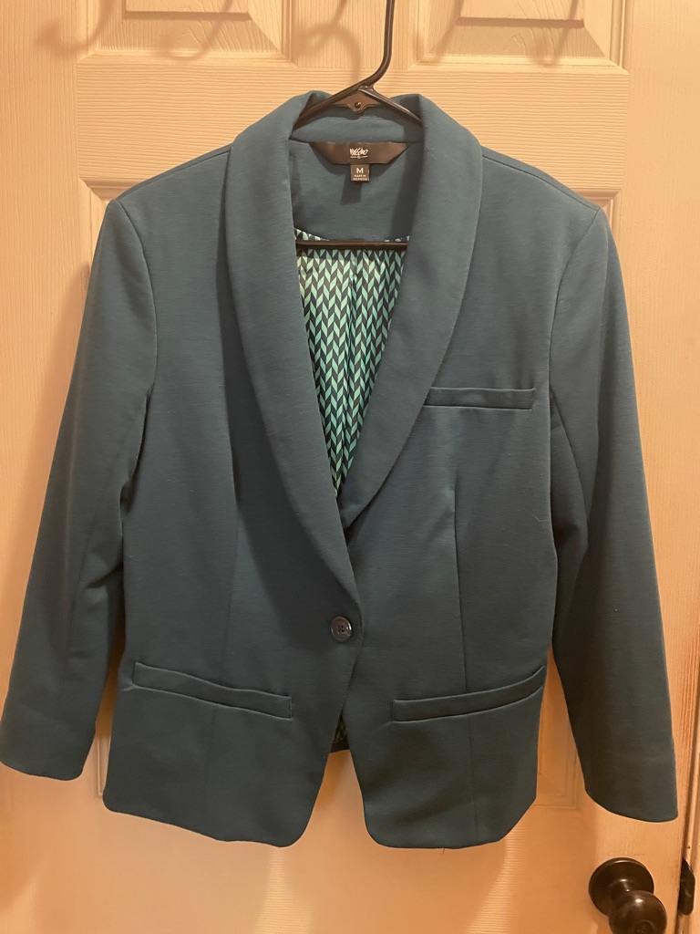 Mossimo Supply Co. Teal Shawl Collar Blazer